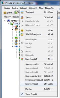 Spuštění správy ProSQL Spuštění správy ProSQL